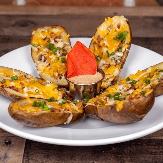 BBQ Bacon Potato Skins.