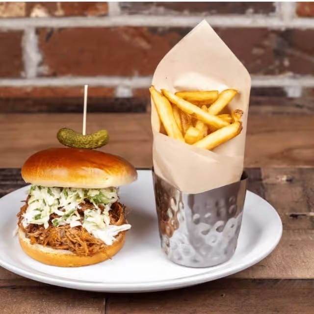 BBQ Pulled Pork Sandwich.