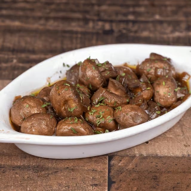 Bowl of Burgundy Mushrooms.