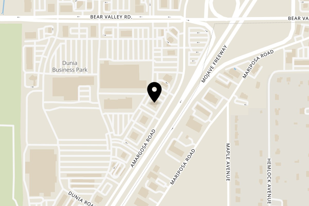 Map showing the location of Original Roadhouse Grill Victorville on 11940 Amargosa Rd in Victorville