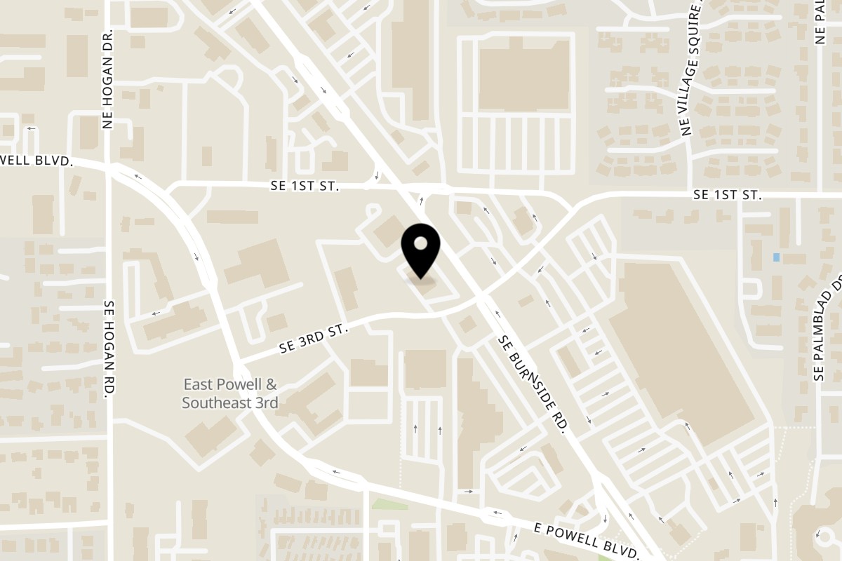 Map showing the location of Original Roadhouse Grill Gresham on 2370 SE Burnside Rd in Gresham